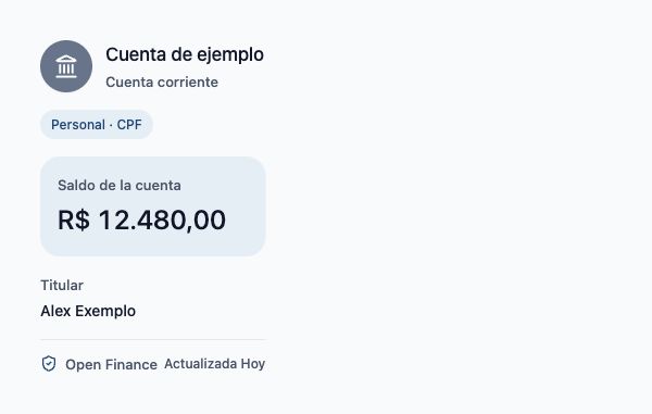 Cuentas bancarias. Interfaz de la app · datos ficticios.