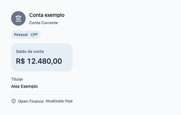 Contas Bancárias. Interface do app · dados fictícios.